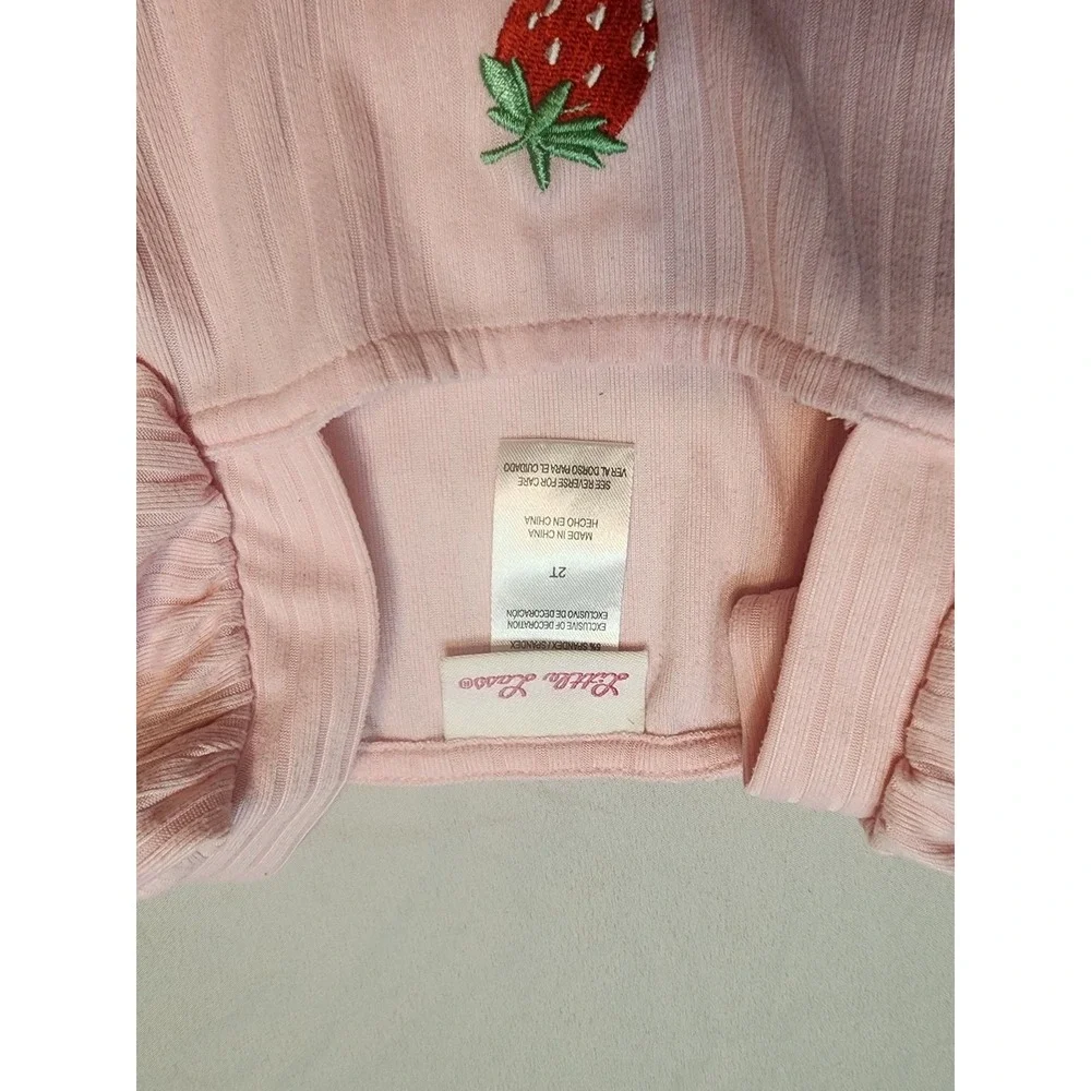 Little Lass Toddler Girls 2T Short Sets Bundle Pink Strawberry Fruit Print